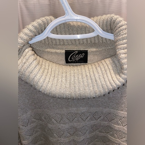 Women’s Cazza petite‎ vintage light knitted turtle neck beige sweater medium - Picture 3 of 11